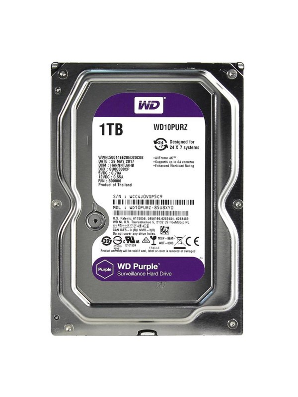 Western Digital  1 TB Purple WD10PURX SATA 3.0 5400 RPM Hard Disk…